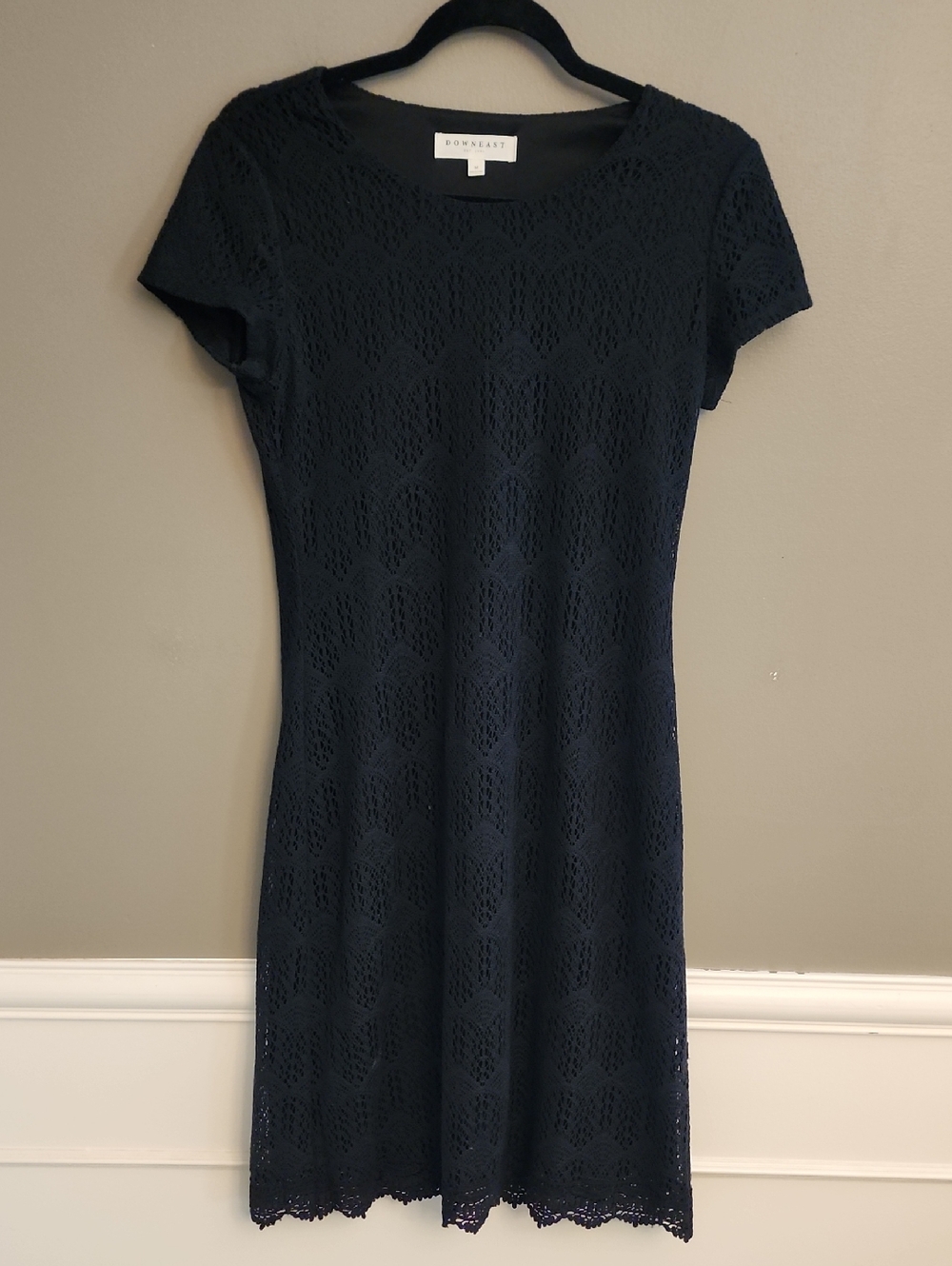 DownEast Black Crochet Lace Dress